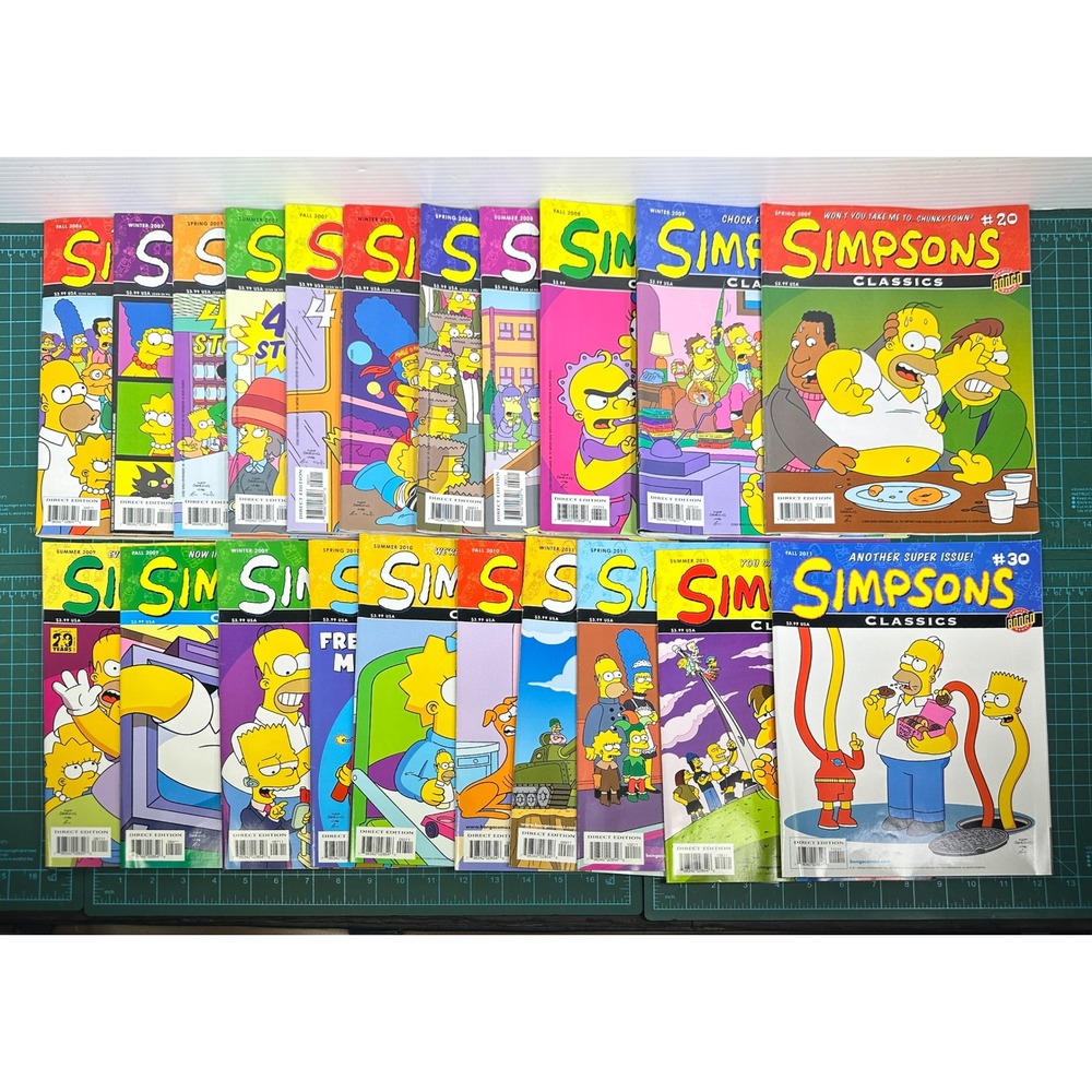 Simpsons Classics Comic Lot Issues Run 10-30 Bongo Comics Matt Groening Run VTG